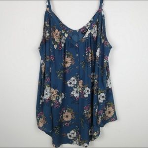 Torrid Floral Flowy Tank Top Torrid Size 3/4